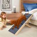 Dog Ramp for Couch - Joint & Spine Support for Small Dogs, 18" Adjustable Height, Anti-Slip & Foldable, Up to 35 lbs