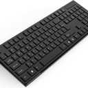 Acrylic Tilted Computer Keyboard Stand for Ergonomic Typing, Keyboard Tray Holder with Silicone Non-Slip Case, Black (17"x5.5"x1.5"H Full Size-BLACK)