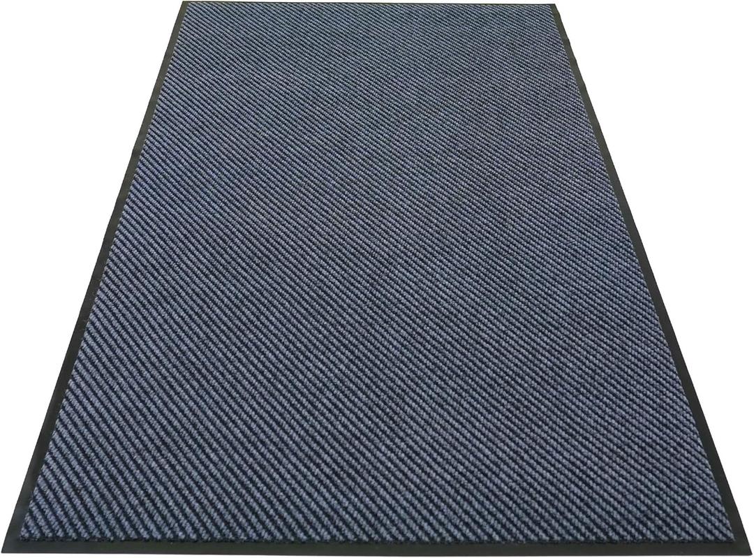Commercial Grade Entrance Mat 48x72inch Heavy Duty Doormat for High Traffic Entryways Rug All Weather Door Floor Mat with Ultra Grip PVC Backing Non Slip Welcome Mat for Patio,Entry,Indoor Outdoor (Grey)