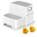 Toddler Step Stool,2 Step Stools for Kids with Anti-Slip Surface and Rubber Bottom, Kids Step Stool Poop Stool for Toilet Potty Training, Bathroom, Kitchen