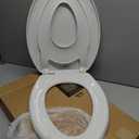 Little2Big Toilet Seat with Built-In Toddler Potty Training Seat, Slow Close, Easy to Install, Made in USA, ELONGATED, White