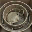 plug in pendant light rattan hanging lamp with 14.7ft Hemp RopeDimmable boho pendant lamp with adjustable cordhigh output wicker hanging light plug in Woven Shade for Bedroom Dinning Kitchen