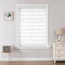 Joydeco Cordless Zebra Blinds for Windows (Pro), 53" W x 75" H, White