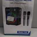 Karaoke Machine, Portable Bluetooth Karaoke Speaker with 2 Wireless Microphones, PA System for Adults Kids with LED Lights & Echo Adjustment, Supports TWS/TF/USB/AUX for Home Party (T03-2 MICS)