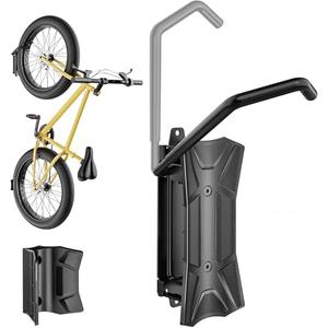 monTEK Bike Wall Mount for 4.5" Tire Width, Swivel Bike Wall Hanger Holds Up to 77lbs, Space-Saving Bike Rack Garage, Heavy Duty Bike Storage for Bedroom Home Office, 1 Pack