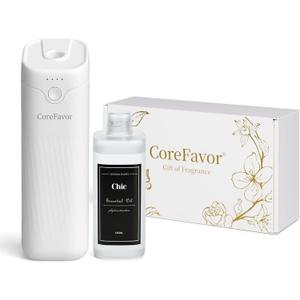 Waterless Essential Oil Diffuser with 120ml Oil, Portable Battery-Operated Cold Air Aroma Scent Machine, 4 Adjustable Intensity Levels, Quiet Diffuser for Bedroom Office Bathroom Car