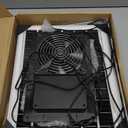 Solar Powered Fan with 15000mAh Battery & Timer, 25W 3500RPM High-Speed Solar Exhaust Fan, Low Noise Waterproof Ventilation for Chicken Coop, Greenhouse, Shed, Pet House & Window