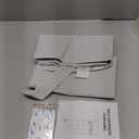 NICETOWN 100% Linen Blackout French Door Curtains, Privacy Door Window Curtains, 26 X 40 Inch Long Room Darkening Blinds, Thermal Insulated Tie Up Shades for Bedroom, 1 Panel, White