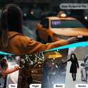 Driver-Specific USB Car LED Light Sign, Windshield Taxi Light Sign with Display, Suitable for Sedans, SUVs, and Cars, Easy Suction Cup Installation, USB Type-A Switch Cable (Pink Light Sign)
