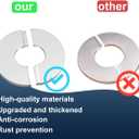 Wall Split Flange Stainless Steel Escutcheon Plate plumbing Cover Self-Adhesive Round for 50mm Diameter Pipe