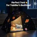 Sumbababy Space Kids Bed Tent for Boys, Galaxy Twin Size Bed Tents Canopy for Kids Indoor Privacy Sleeping Queen Size Toddler Blackout Bunk Tents for Birthday Christmas Castle Gift Toy, Black