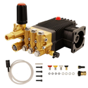 PW-ON Pressure Washer Pump, 3/4" Shaft Horizontal Triplex Plunger, 3700 PSI, 2.5 GPM, Replacement Power Washer Pumps Kit, Compatible with Most Pressure Washer Brands, More Than 500 Hours of use time