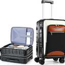 Carry on Luggage Airline Approved 22x14x9, 20 Inch Expandable Hardside Suitcases with Spinner Wheels, Front Business Pockets Carry on Suitcase for Women Men with TSA Lock, Lightweight Travel Luggage