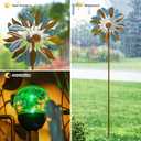 Lariander Solar Wind Spinners 87 Inch Extra Large Metal for Yard, Garden Decor Yard Art Windmills for Outdoor, Phoenix Feather