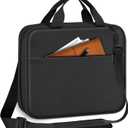 FINPAC Large Bible Cover, Carrying Book Case Church Bag Bible Protective with Zippered Pocket and Handle, Gift for Men Women