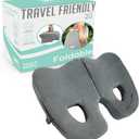 Premium Foldable Piriformis Cushion - Piriformis Pain and Sciatic Pain Relief Cushion - for Home & Office Use, Perfect for Travel or Driving - Piriformis Cushion (Grey)