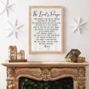 The Lords Player Rustic Bible Verse Framed Wall Art, 11''16'' Narrow Positive Religious Christian Saying Sign for God Jesus Christ Prayer, Vintage Holy Inspirational Catholic Scripture Decor (zhu Natural)