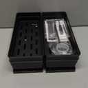 Nieifi Spice Organization for Cabinet-Vertical Spice Rack Pull Out-Spice Rack Organizer for Cabinet-4-1/3 inch Wide-Seasoning Kitchen Organizer-4.3" W x 10.6" D x 8.7" H-2 Pack-2 Tier (Black)