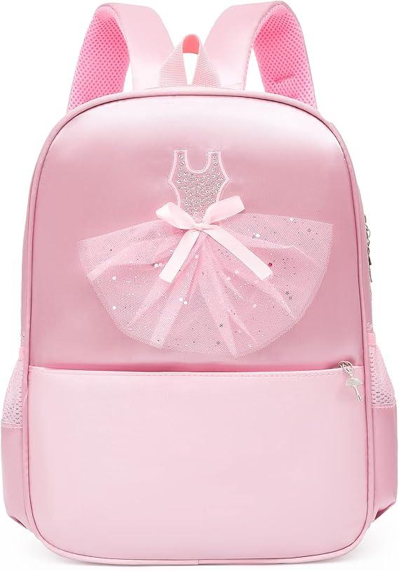 Dorlubel Cute Ballet Dance Backpack Tutu Dress Dance Bag with Key Chain Girls