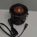 Fireplace Wax Warmer,Full Metal Wax Melt Warmer for Scented Wax Melts,Electric Wax Warmer,Candle Wax Burner Fragrance Warmer for Home Office Gifts & Decor(Dustproof Glass) (Fire Pit(black Brush Gold))