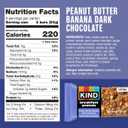 KIND Breakfast Protein Bars, Peanut Butter Banana Dark Chocolate, Gluten Free, Low Sodium, Healthy Snacks, 8g Protein, 6 Count (6 Packs of 2 Bars)