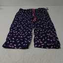 HUE womens Basic Printed Knit Capri Pajama Sleep Pant, Made With Temperature Control Technology (Large, Medieval - Beach Chair)