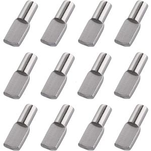 5mm Shelf Pegs Pins,60 Pieces Cabinet Furniture Spoon Shape Support Pegs for Shelves Nickel Plated