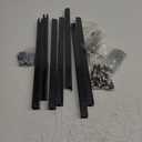 MLOQI Curtain Tracks Ceiling Mounted with Soundproof Strips, Black Ceiling Track for Curtains 9 Feet