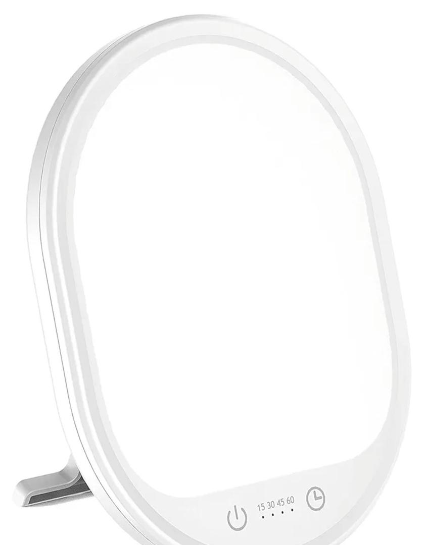 UV-Free 10000 Lux Daylight Lamp - Touch Control with 3 Brightness Levels & 4 Timer Functions, Large Surface & Rotatable Stand for Home/Office