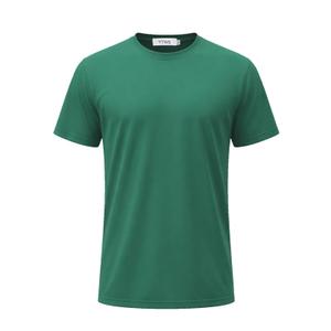 YTWS Plain Green Undershirt, Men's T Shirt, Crew Neck Short Sleeve Shirts (Green, L)