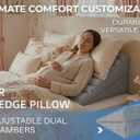 Boyd Sleep Inflatable Air Wedge Pillow, Adjustable Dual-Chamber Incline with Electric Pump, Auto Seal Valves & Ever Firm Fabric, for Acid Reflux, Snoring, GERD, Pregnancy, Back Support, 24" x 22"