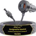 Starlink Mini DC Power Cable Cigarette Lighter Adapter, 12V-48V StarLink Mini Car Charger, Heat Dissipation Aluminum Alloy Shell, Waterproof, Built-in Protections (3M/ 10FT)