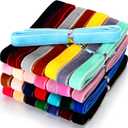 Syhood 30 Yards 3/8" Velvet Ribbon Assorted Colors Bulk for Gift Wrapping Craft DIY Hair Bow Tree Wreath Bows Door Garland Wedding Decor (Multicolor)