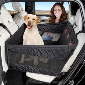 TKYZ Dog Car Seats for Large Medium Dogs Car Seat Cover,Puppy Pet Carseats(Black, Large Dog)