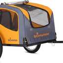 Schwinn Rascal Pet Trailer, Holds Pets Up to 50 or 100 lb, Universal Coupler, Folding Frame, Quick-Release Wheels, Rear Doggy Door, Leash, Washable Liner, Bug Screen, Schwinn Bike Trailer for Pets