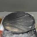 Hosfais Small Side Table End Table, C-Shaped Wood Coffee Table TV Tray for Eating Couch Tables for Small Space, Living Room, (Black) (Oval)