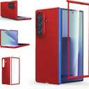 Foluu Slim Fit Case for Samsung Galaxy Z Fold 7, with Front Built-in Screen Protector, Ultra Thin Matte PC Protective Cover for Samsung Galaxy Z Fold7 5G 2025 (Red)