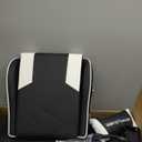 Sweetcrispy Video Game Desk Chair - Ergonomic Computer with Footrest and Comfy Lumbar Support, PU Leather Recliner with Headrest, Fixed Up Armrest, Height Adjustable with 360 Swivel, White, Adults