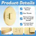 Therwen 2 Pcs 3.5 Inch Sewer Cleanout Cap Slotted Brass Cleanout Plug Wrench Sewer Clean Cover for Drain, Waste, and Vent Purposes(Convex)