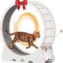 Cat Wheel, 53" XXL Large Exercise Running Wheels with Detachable Carpet for Indoor Cats