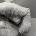 Extra Wide Toddler Chair, 2-in-1 Toddler Couch Fold Out, Convertible Sherpa Sofa to Lounger for Boys & Girls, Grey (Large)