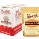Bob's Red Mill Semolina Pasta Flour, 24oz (Pack of 4) - Vegan, Kosher (EXP 04/27/28)