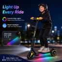 ZDZA Electric Scooter for Kids, 10 MPH Max Speed, LED Display, Foldable, Dual Brakes,Lights, Lightweight, Kids Electric Scooter for 6+,Excellent Present Choice for Boys and Girls