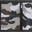 Kids Wallet for Boys Girls Teens Trifold, Canvas Toddler Wallet for Boys, Cute Zipper Wallets Youth with Coin Pocket and Card Holders, Novelty Wallets for Childrens Birthday Gifts (Camo grey02 suit)