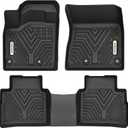 YITAMOTOR Floor Mats Compatible with 2021-2025 2026 Nissan Rogue, TPE All-Weather Protection 1st & 2nd Row Car Floor Liners Rogue Accessories, Black
