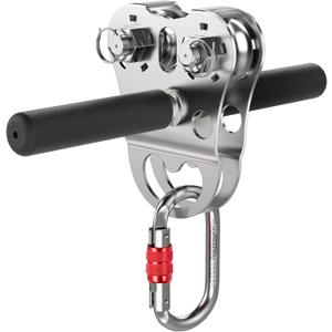Zipline Pulley, Heavy Duty 304 Stainless Steel Zipline Trolley, 1100 lbs Working Load Limit - Reinforced Safety Handle for Backyard Zipline, Hauling, Fits 1/4" to 1/2" Cable