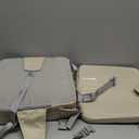 HOMEAL Toddler Booster Seat for Dining Table - Toddler Dining Cushion with Wipeable Surface -Booster Seat for Kitchen Chair with Easy-Install Straps - Breathable Fabric - Beige