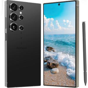 I24 Ultra Unlocked Phone,Built in Pen The Phone,Smartphone Battery 6800mAh 6.8" HD Screen,8+256GB with 128GB Memory Card Cell Phone,5G/Face ID/Fingerprint Lock/GPS (Black)