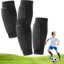 2 Pairs Soccer Shin Guards, Shin Guards Soccer Kids Youth Adult Calf Compression Sleeve with Honeycomb Pads Lightweight Calf Protective Gear for Football & Baseball Boxing MTB for Boys, Girls, Large