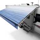 RV Awning Fabric Replacement 17ft  RV Canopy Replacement, 19.5oz Heavy-Duty Heat-Sealed Vinyl, UV-Resistant, Weatherproof, Sunproof, Fits Electric & Manual RV Awnings, Perfect for RVs, Camper Trailer (Blue Fade)